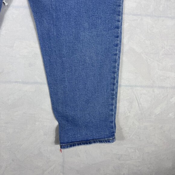 Levi's Tapered Leg Jeans Womens Blue Denim High Waisted 5-Pocekts Size 32 - Picture 12 of 16